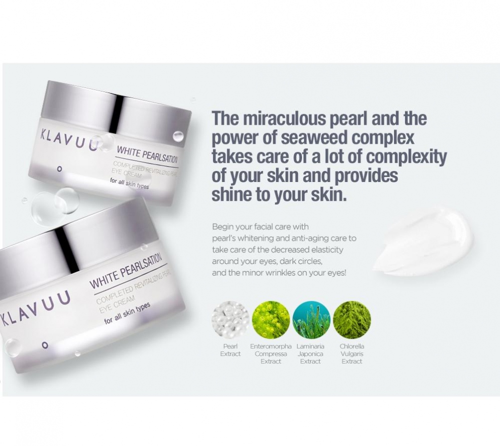 [KLAVUU] White Pearlsation Completed Revitalizing Pearl Eye Cream