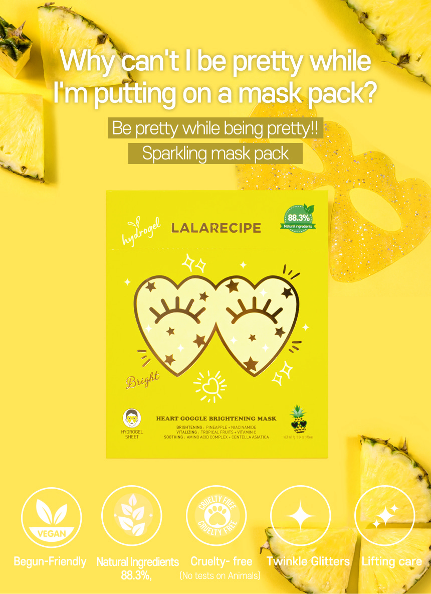 [LALARECIPE] Heart Goggle Brightening Mask (1 ea)