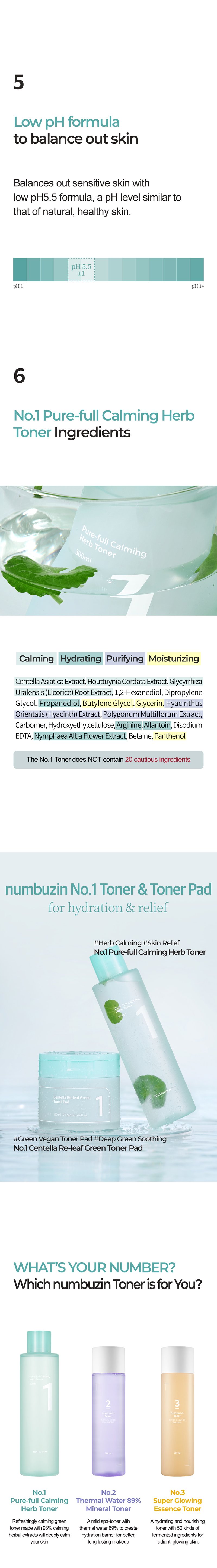 [Numbuzin] *TIMEDEAL*  No.1 Pure-full Calming Herb Toner 300ml