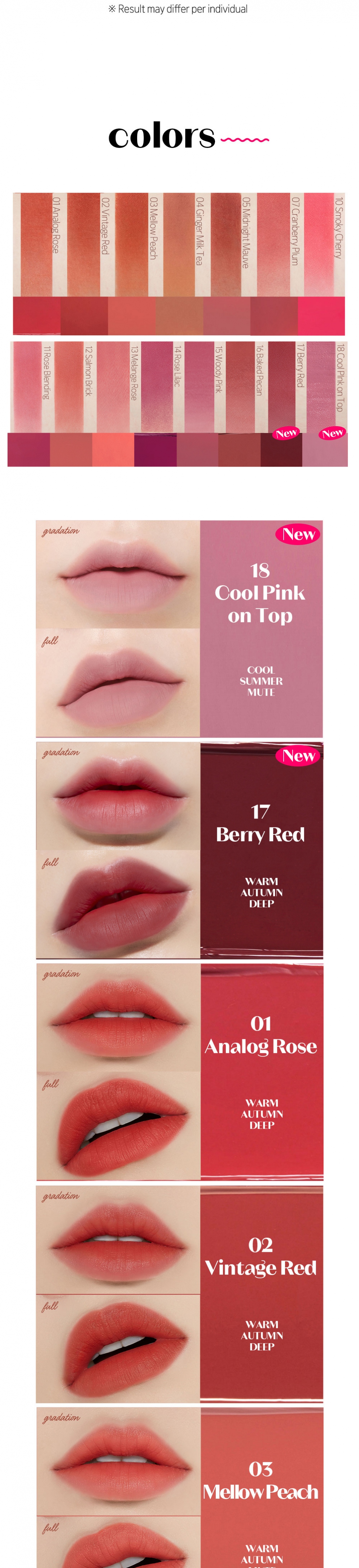 [ETUDE] *NEW* Fixing Tint  (12 Colors)