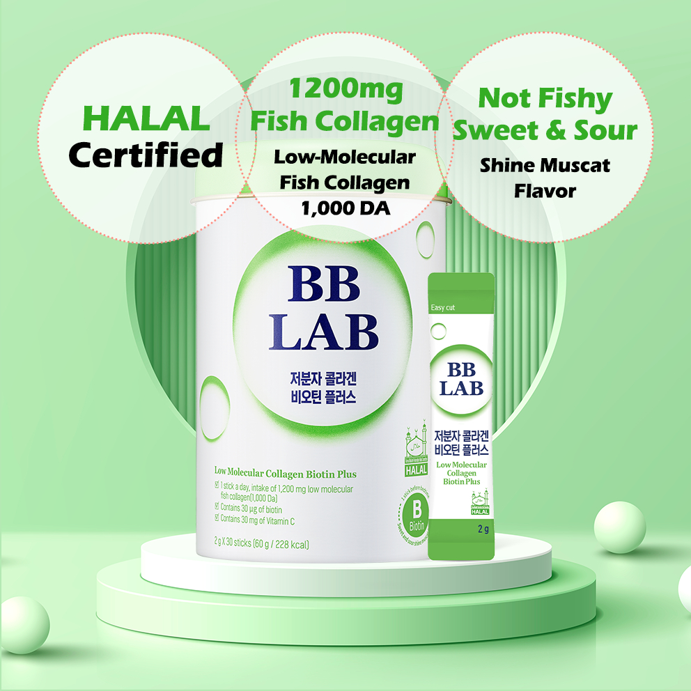 [BB LAB] ★1+1★  (Halal) Low Molecular Collagen of Biontin Plus 2g*30 sticks