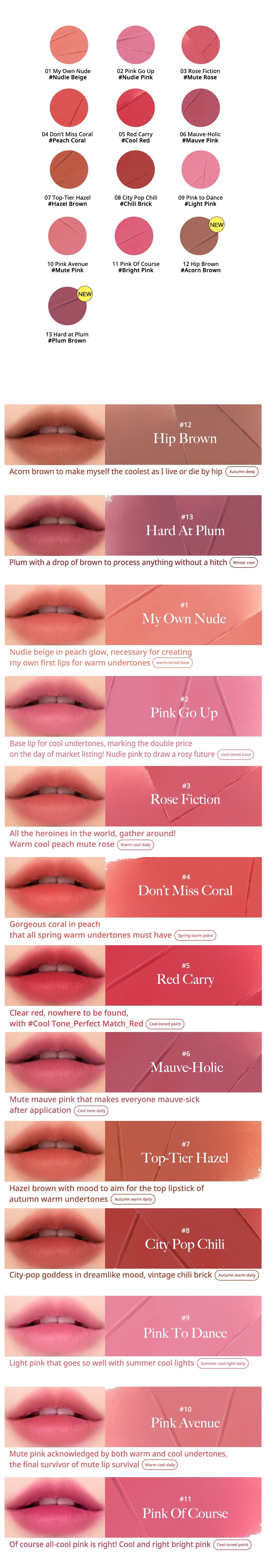 [Peripera] *new* Ink Mood Matte Stick (2 Colors)