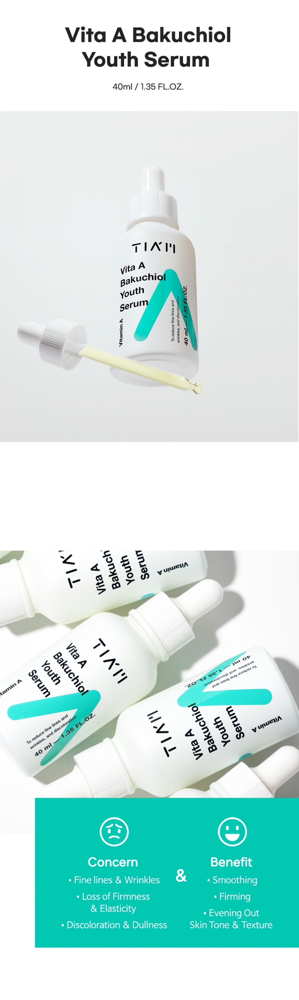 [Tiam] Vita A Bakuchiol Youth Serum 40ml