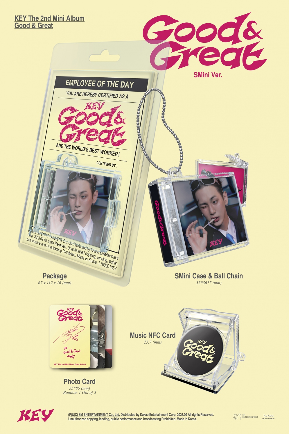 [K-POP] Key The 2nd Mini Album - Good & Great (SMini Ver.) (Smart Album)