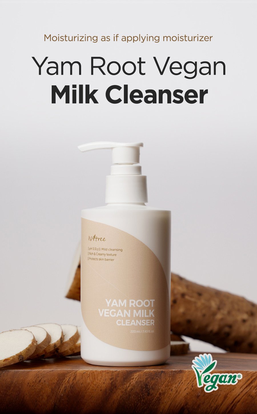 [Isntree] Yam Root Vegan Milk Cleanser 220ml