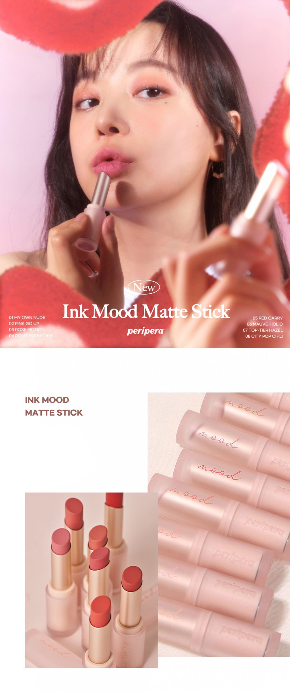 [Peripera] Ink Mood Matte Stick (11 Colors)