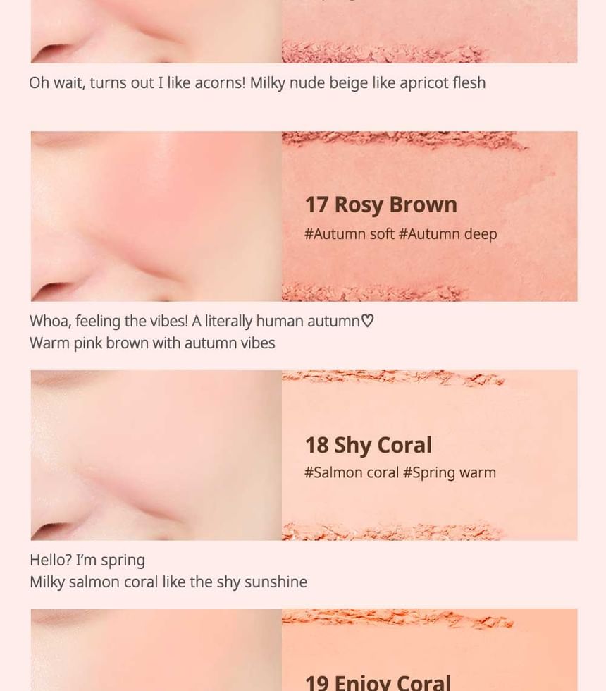 [Peripera] *new* Pure Blushed Sunshine Cheek (9 Colors)