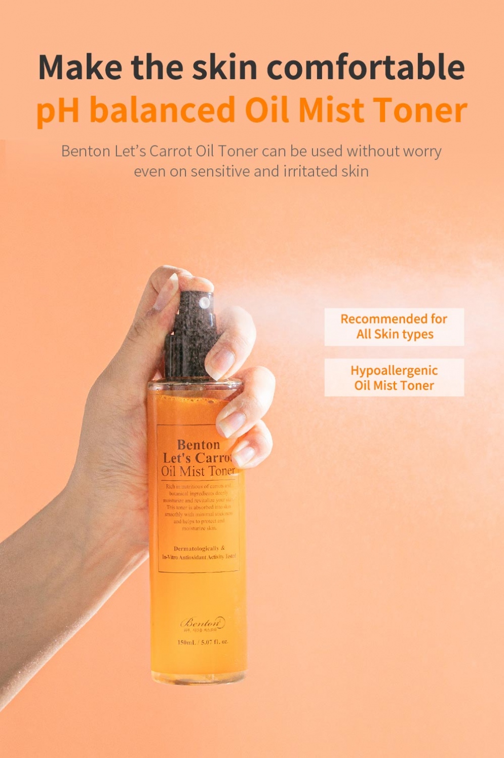 [Benton] Let’s Carrot Oil Mist Toner 150ml