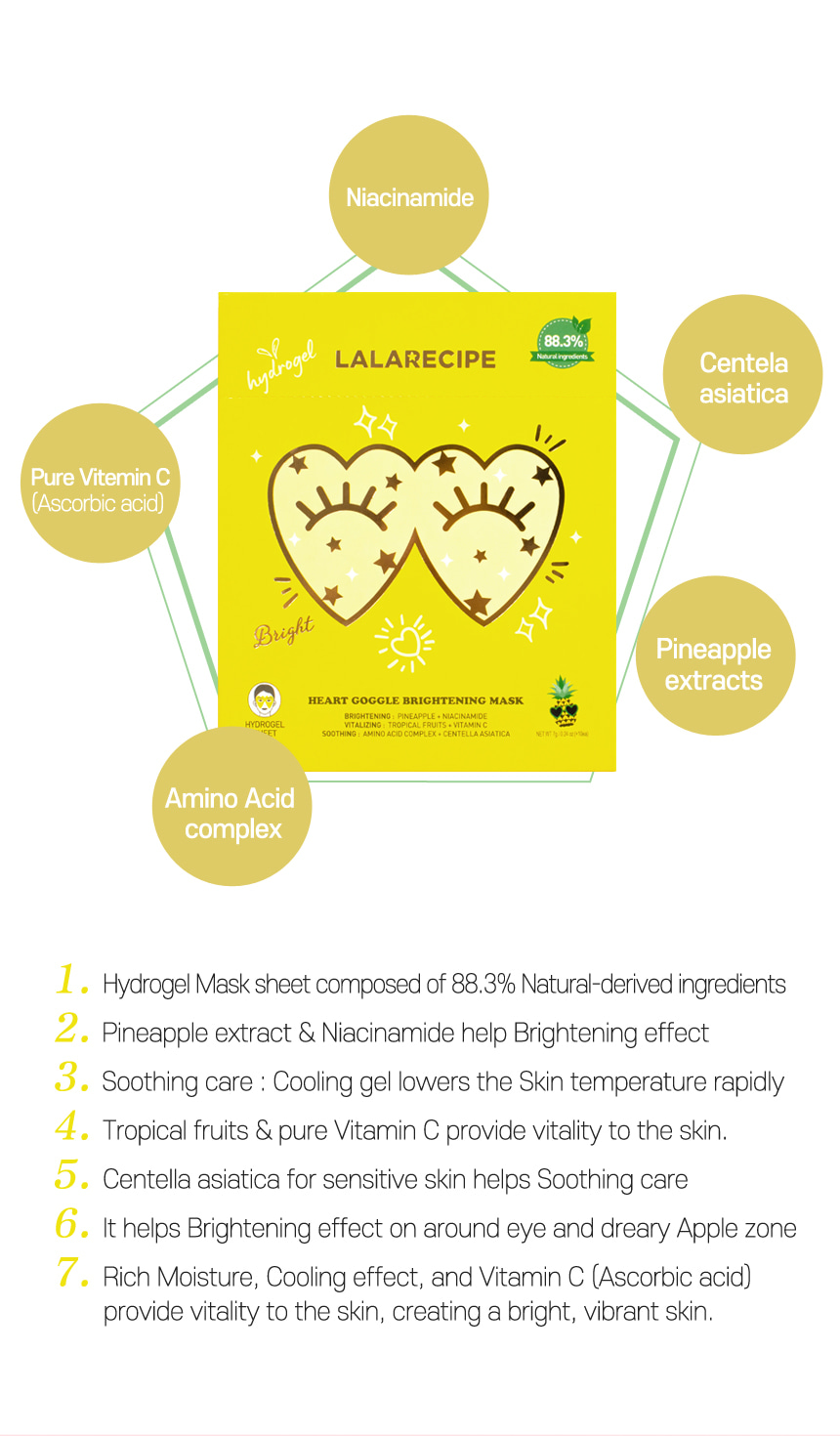 [LALARECIPE] Heart Goggle Brightening Mask (1 ea)