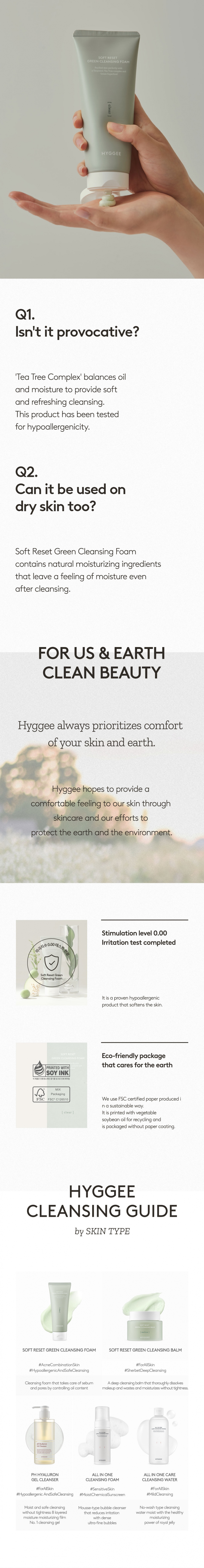 [HYGGEE] Soft Reset Green Cleansing Foam 150ml