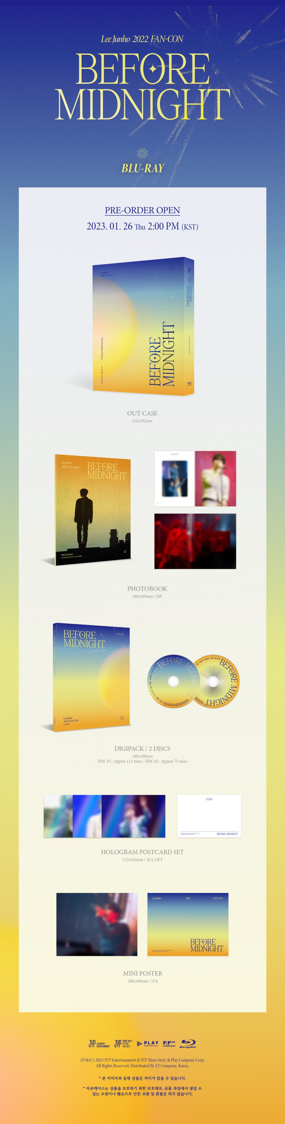 [K-POP] JUNHO 2022 FAN-CON Before Midnight (Blu-ray)