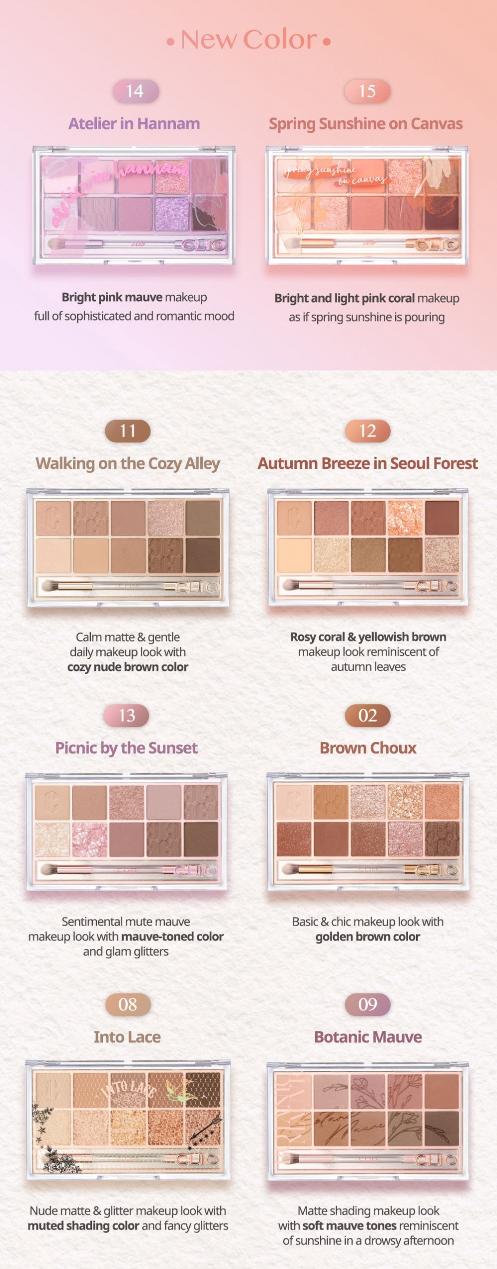 [CLIO] Pro Eye Pallete (10 Colors)