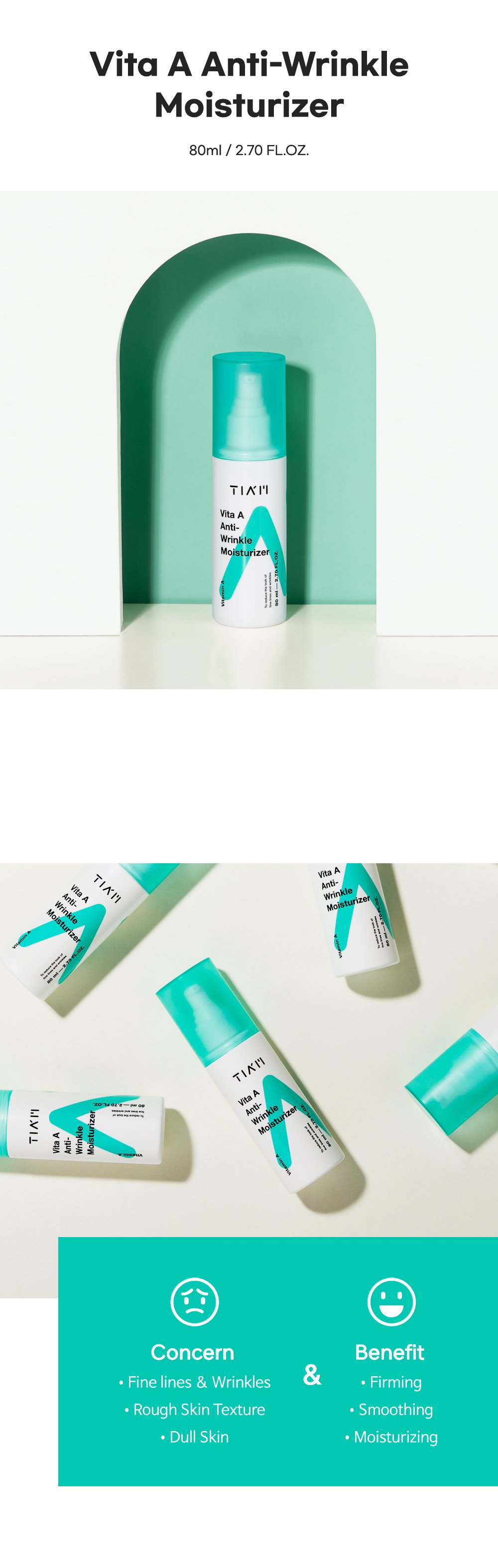 [Tiam] Vita A Anti-Wrinkle Moisturizer 80ml