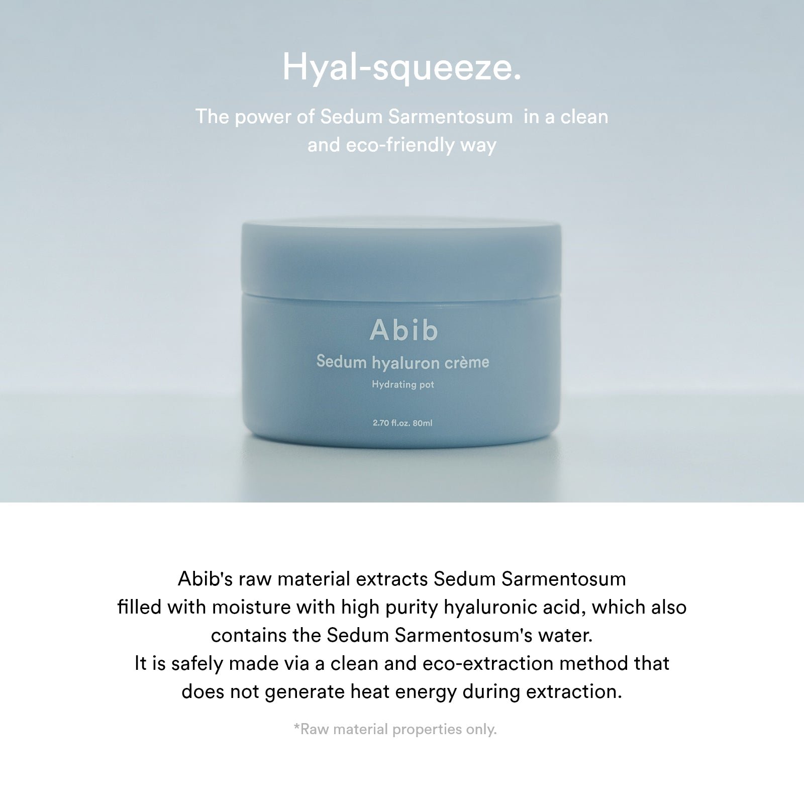 [Abib] Sedum Hyaluron Creme - Hydrating Pot 80ml