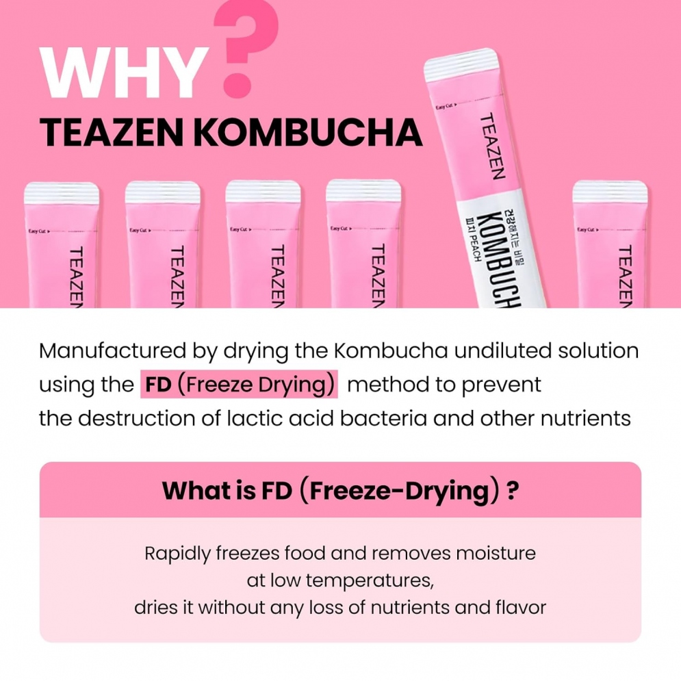 [TEAZEN] Kombucha (Peach)(10 sticks)