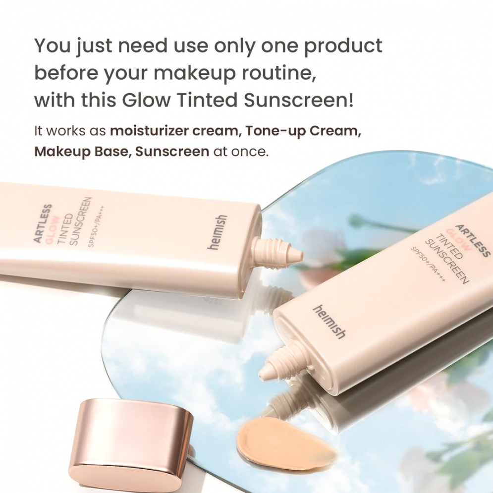 [heimish]   Artless Glow Tinted Sunscreen Shine Beige SPF50+ PA+++ 40ml