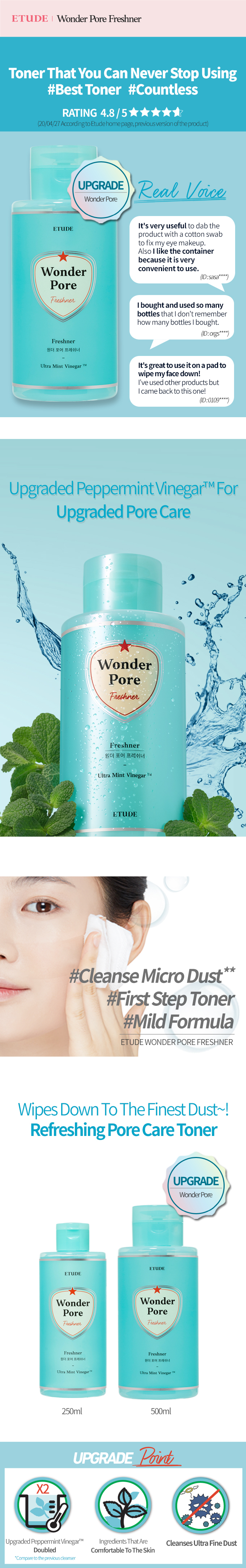 [ETUDE] *Big Size* Pore Freshner 500ml