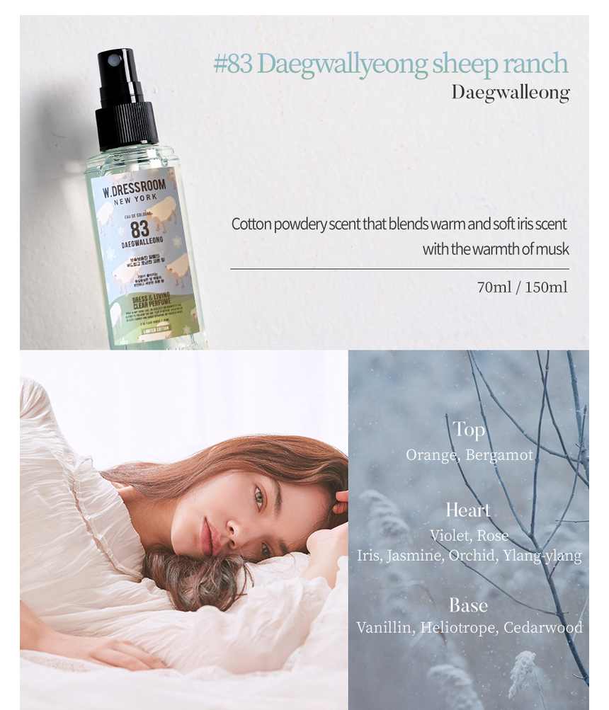 [W.DRESSROOM] *LIMITED EDITION* Dress & Living Clear Perfume 70ml (2 Types)