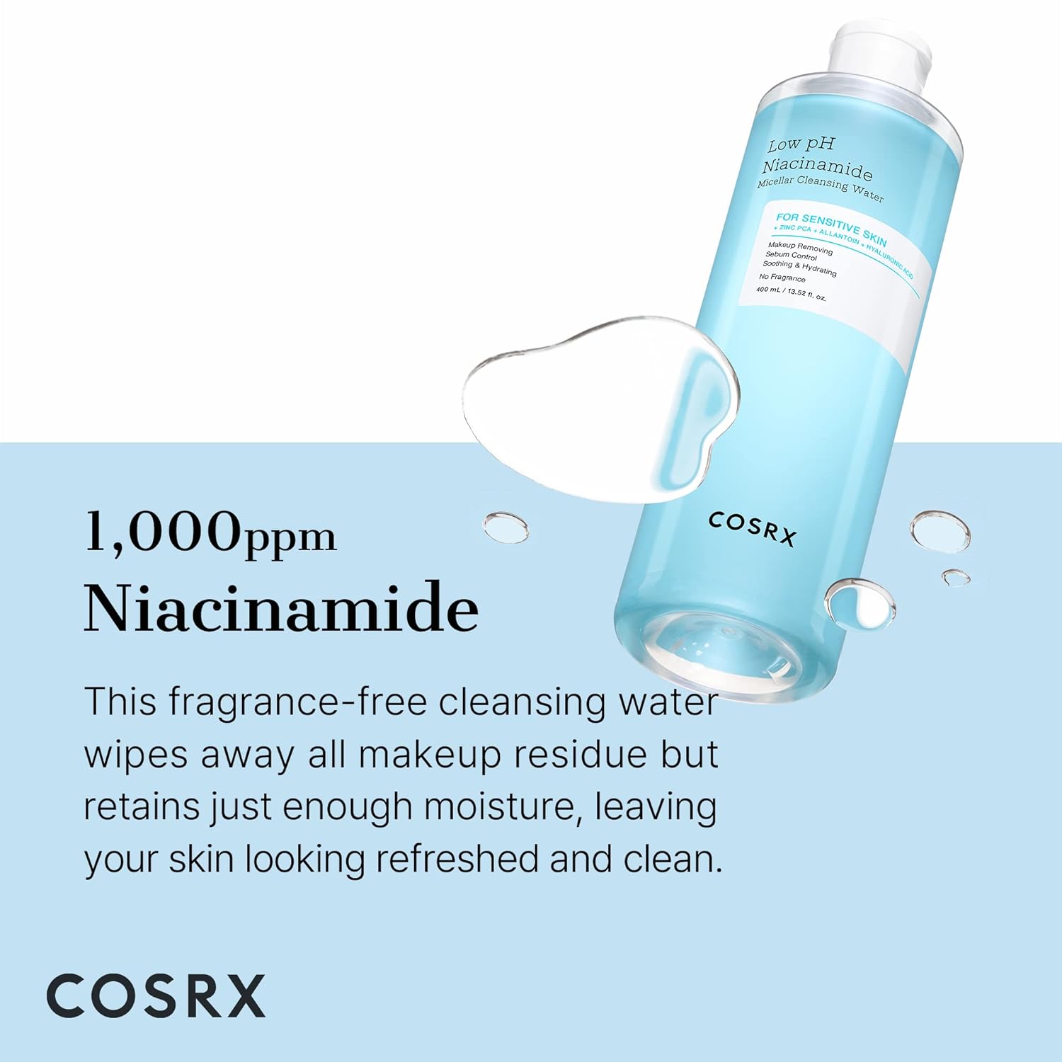 [COSRX] Low pH Niacinamide Micellar Cleansing Water 400ml