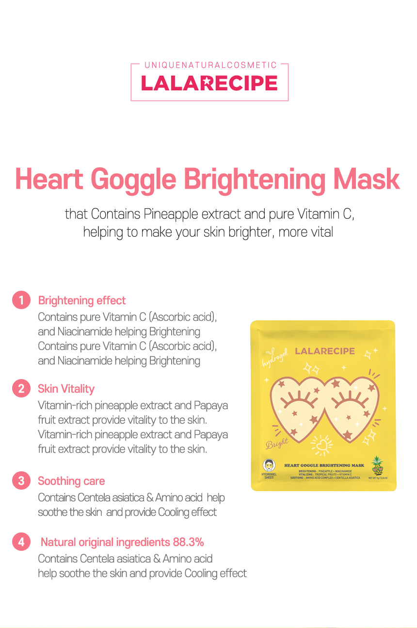 [LALARECIPE] Heart Goggle Brightening Mask (1 ea)