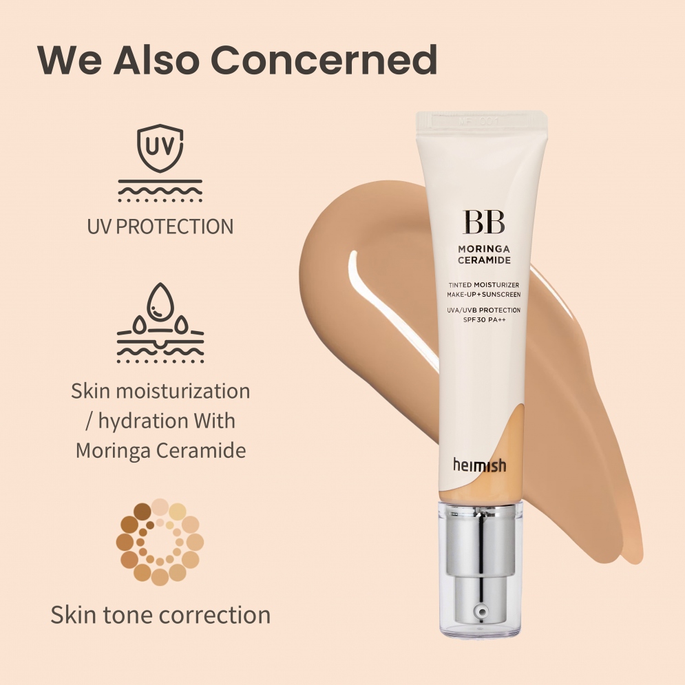 [heimish] Moringa Ceramide BB Cream SPF 30 PA++ (2 Colors)