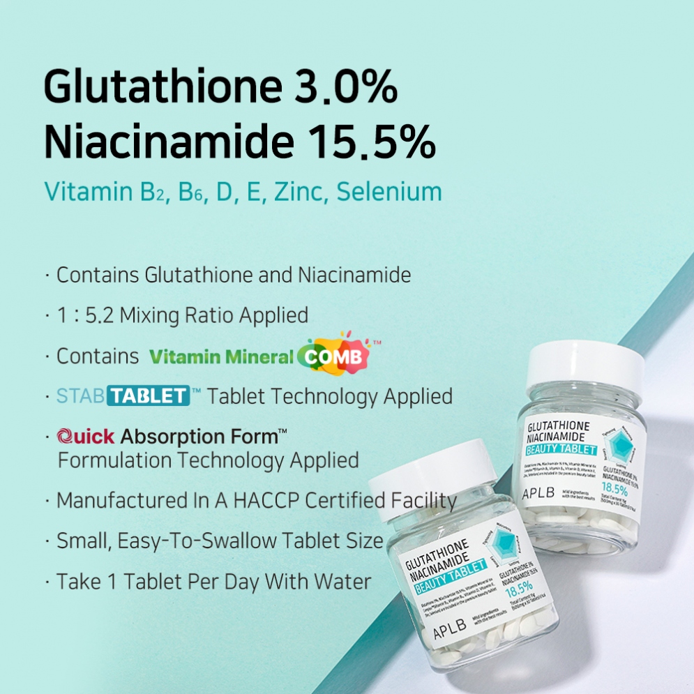 [APLB] Glutathione Niacinamide Beauty Tablet (30 tablets)