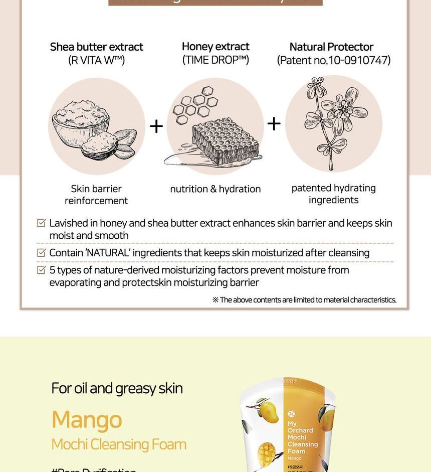 [Frudia] My Orchard Mango Cleansing Foam 120ml