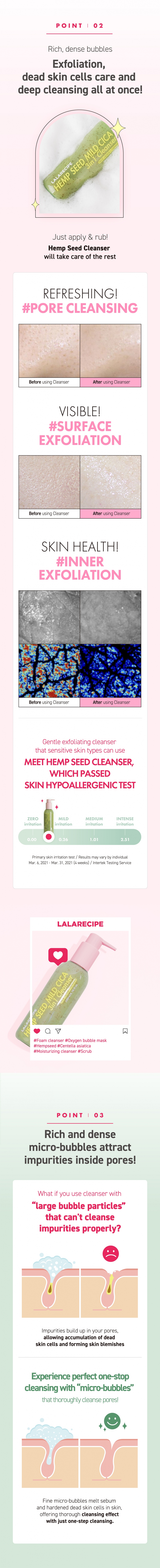 [LALARECIPE] Hempseed Mild Cica 3in1  Cleanser 200ml