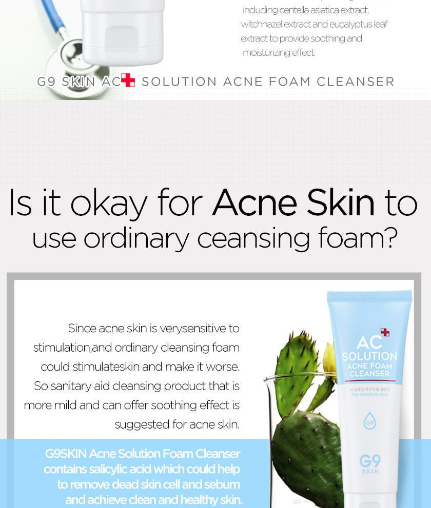 [G9SKIN] AC Solution ACNE Foam Cleanser