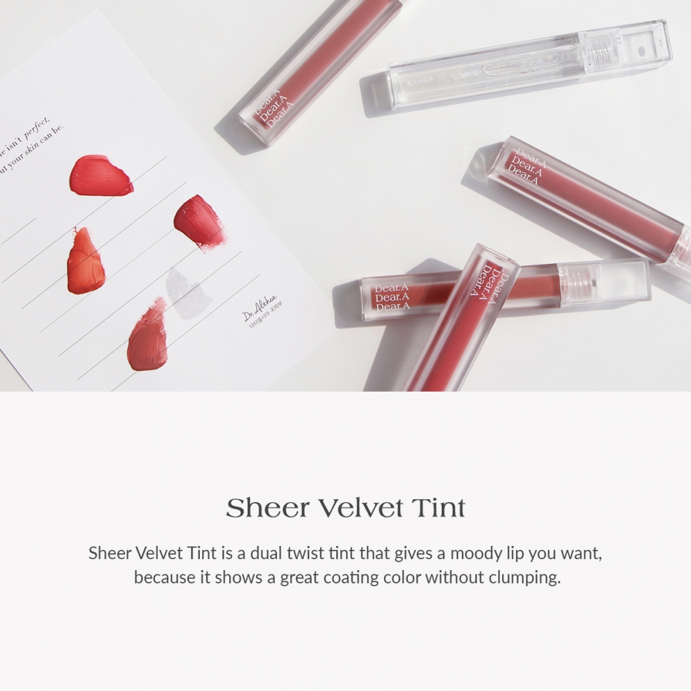 [Dear.A] Sheer Velvet Tint (5 colors)