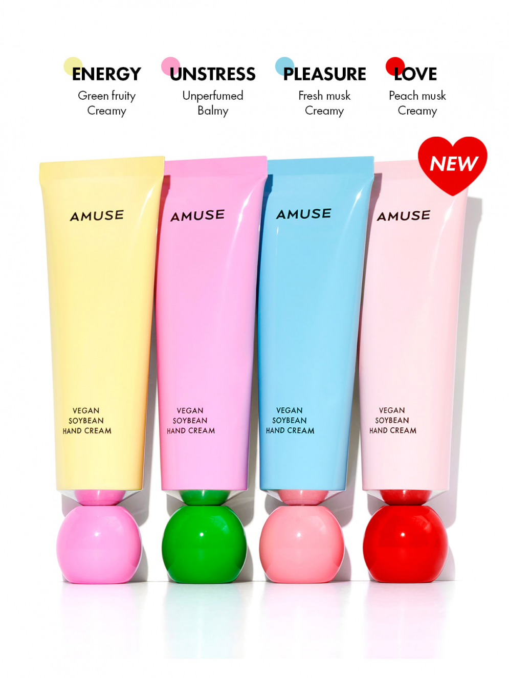 [AMUSE] Vegan Soybean Hand Cream 50ml (4 Types)