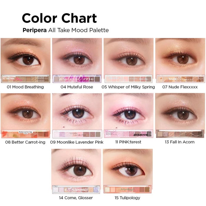 [Peripera] *NEW* All Take Mood Palette (6 Colors)