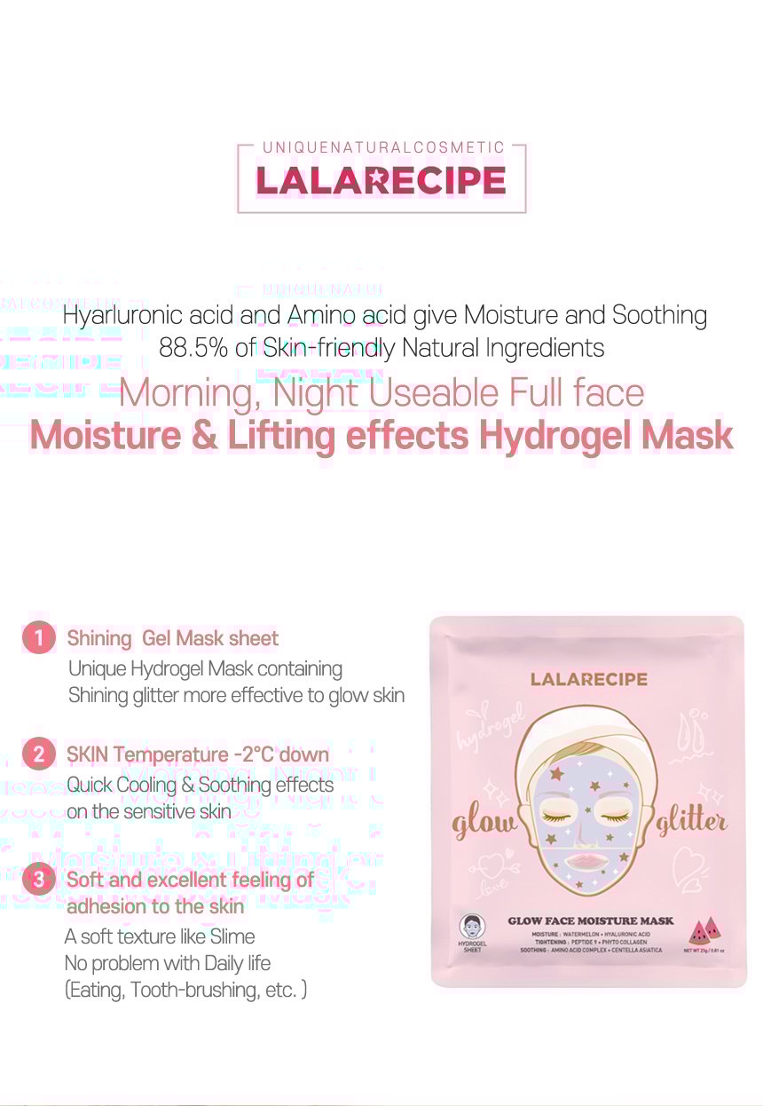 [LALARECIPE] Glow Face Moisture Mask 1ea