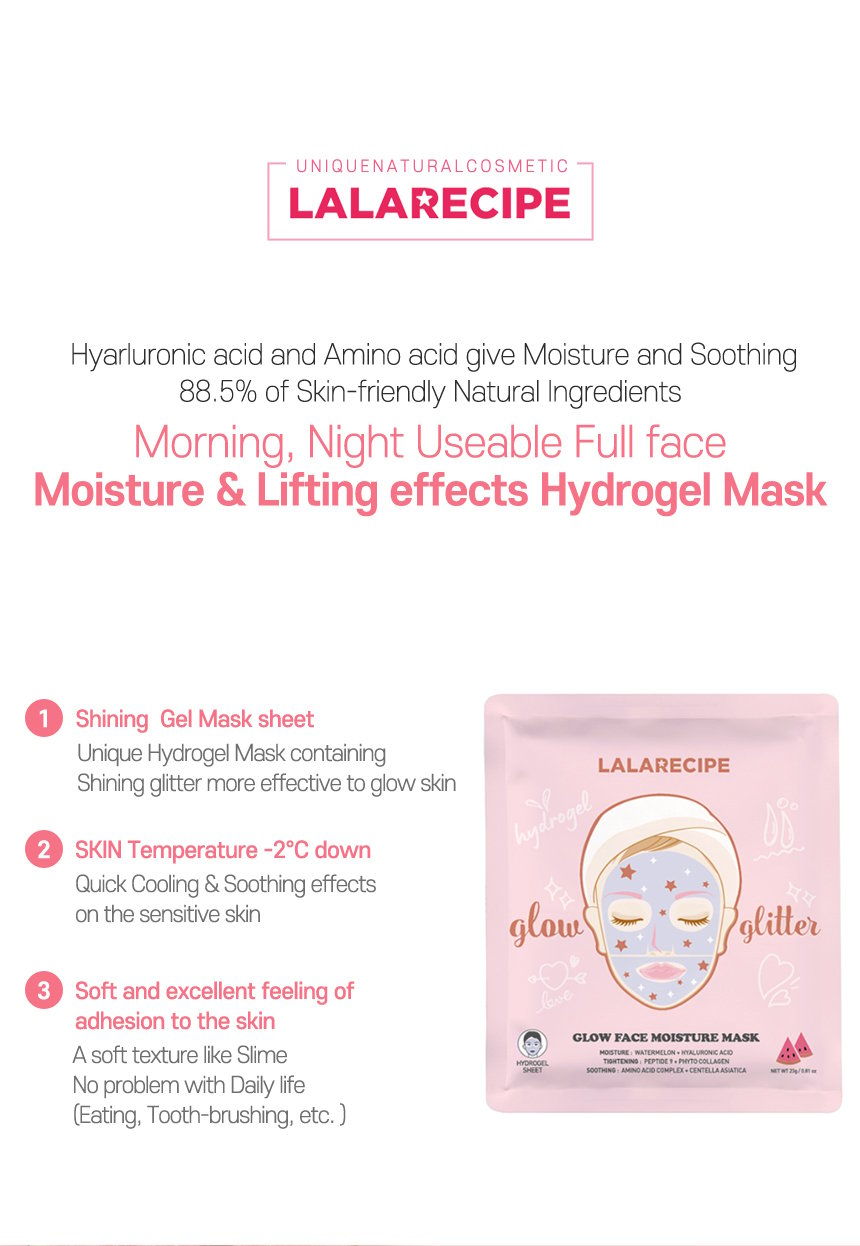 [LALARECIPE] Glow Face Moisture Mask 1ea