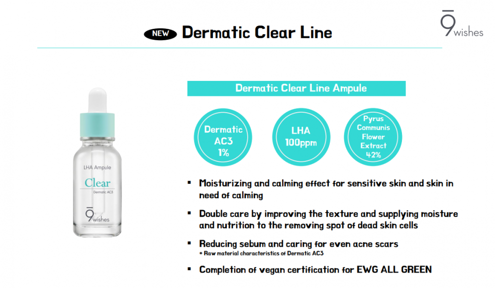 [9wishes] Dermatic Clear Line Ampule 30ml