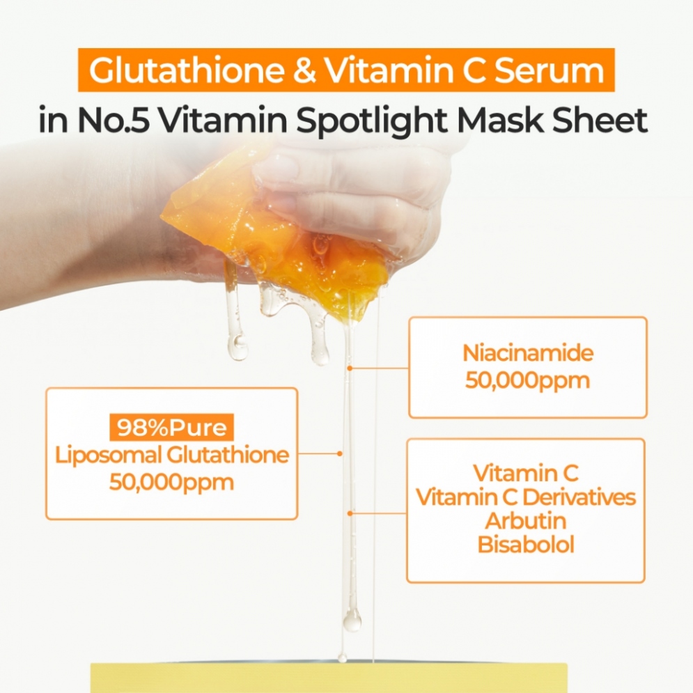 [Numbuzin] No.5 Vitamin Spotlight Sheet Mask (4ea)