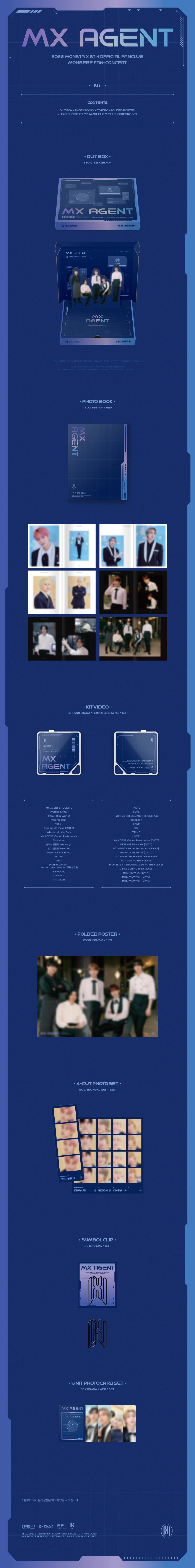 [K-POP] 2022 MONSTA X 6TH OFFICIAL FANCLUB MONBEBE FAN-CONCERT - MX AGENT (KIT)