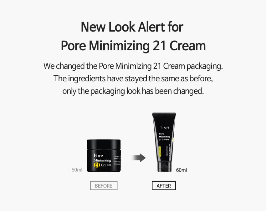 [Tiam] Pore Minimizing 21 Cream 60ml (Tube)