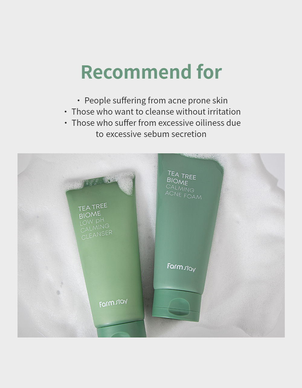 [Farmstay] Tea Tree Biome Calming Acne Foam 180ml