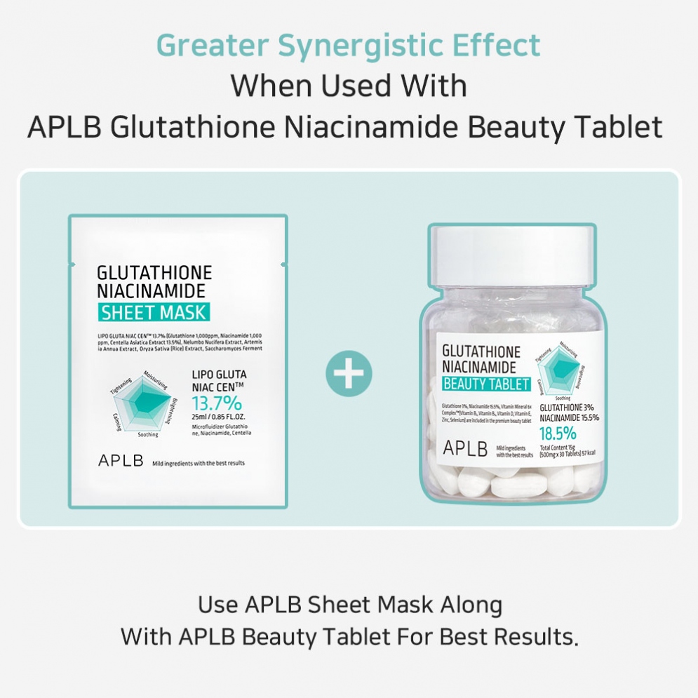 [APLB] Glutathione Niacinamide Sheet Mask (1ea)