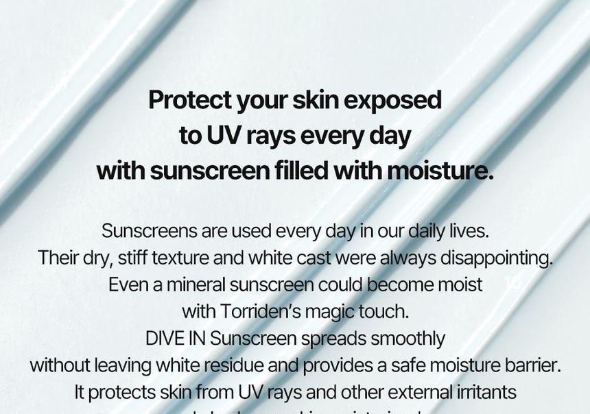 [Torriden] *Renewal* DIVE-IN Mild Suncream 60ml