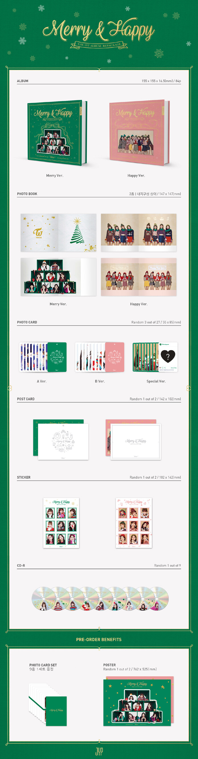 [K-POP] TWICE Repackage Album Vol.1 - Merry & Happy (Random Ver.)