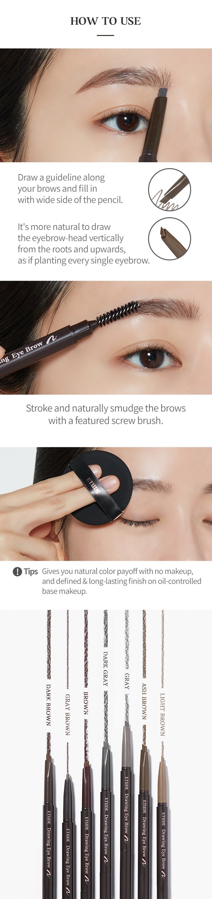 [ETUDE] New Drawing Eye Brow (6 Colors)