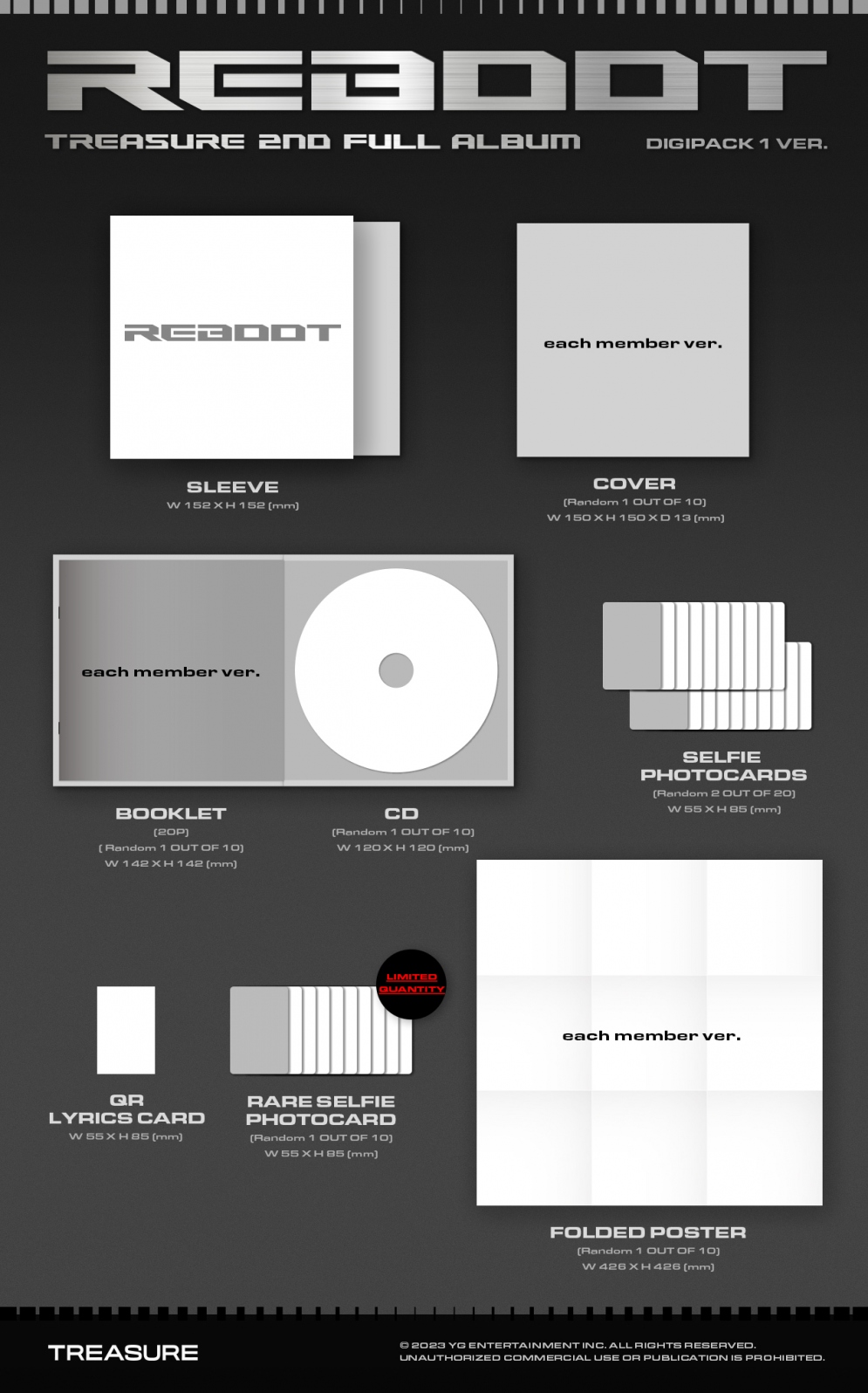 [K-POP] TREASURE 2ND FULL ALBUM - REBOOT (DIGIPACK VER.)