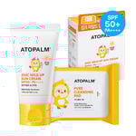 [ATOPALM] Zinc Mild Up Sun Cream SPF50+ PA++++ 65g + ATOPALM Pure Cleansing Pad 30Pads(62g)