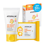 [ATOPALM] Zinc Mild Up Sun Cream SPF50+ PA++++ 65g + ATOPALM Pure Cleansing Pad 30Pads(62g)