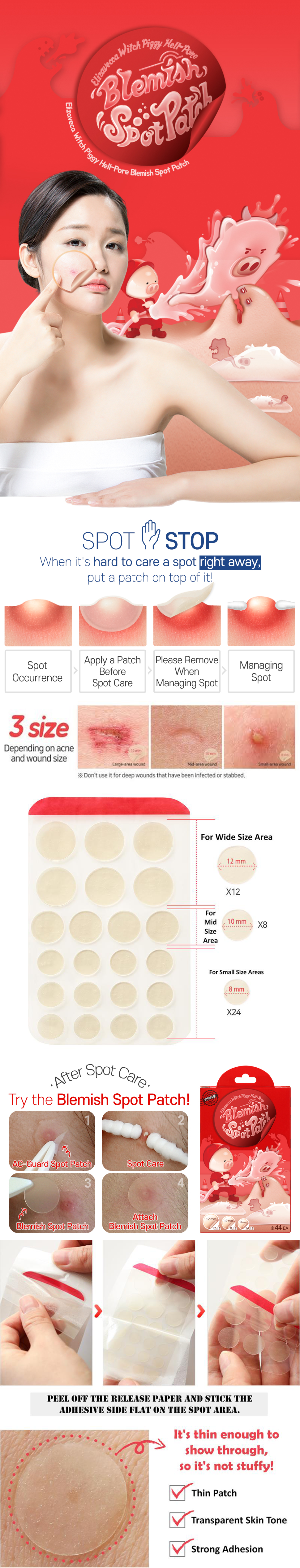 [Elizavecca] Witch Piggy Hell-Pore Blemish Spot Patch (44ea)