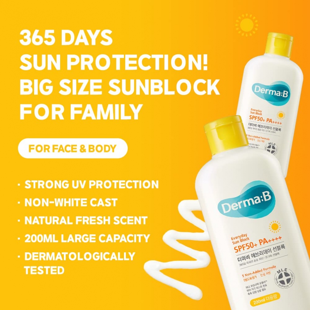 [Derma-B] Everyday Sun Block SPF50+ PA++++ 200ml