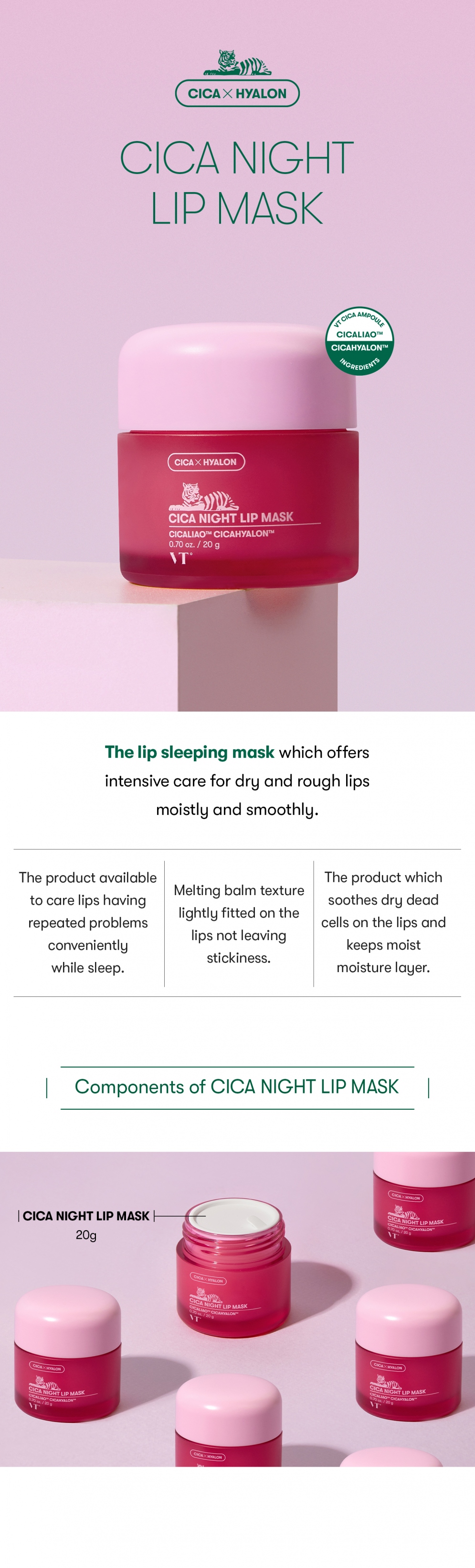 [VT Cosmetics] VT Cica Night Lip Mask 20g