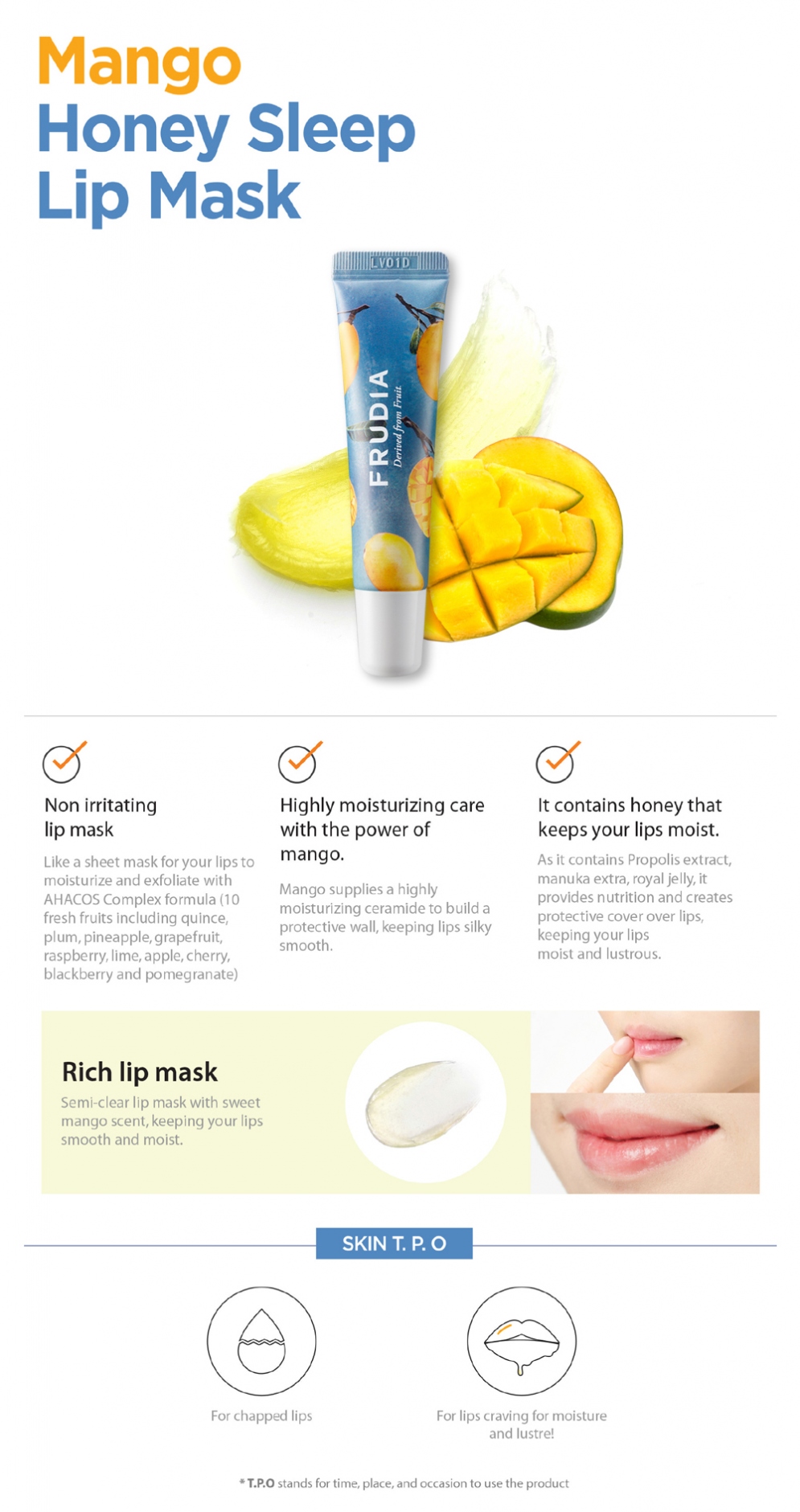 [Frudia] Mango Honey Lip Mask 10ml